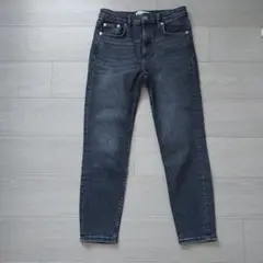 美品　ワケアリ　ZARA　ダークグレー　ストレートデニム