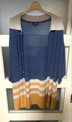 harapeco KNIT POLO - ブルー　eve