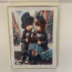 ダイヤモンド絵画 子供とアイスクリーム