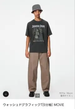 ジーユー ジュラシックパーク Tシャツ S グレー