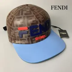 新品タグ付き FENDI FILA フェンディ コラボ ズッカ柄 帽子 キャップ