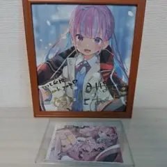 【新品未使用】湊あくあ サイン入り色紙 2020生誕祭グッズ ホロライブ湊あくあ誕生日記念2020 複製サイン入りランダム色紙3種