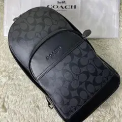 新品未使用品✨コーチ ボディーバッグ PVC シグネチャー ブラック 保存袋付き
