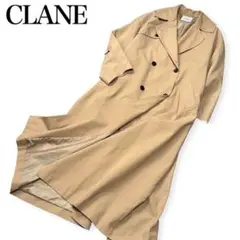 CLANE クラネ バックフリルトレンチコート オーバーサイズ ベルト付き
