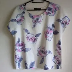 ページボーイ花柄ショートスリーブ半袖カットソー