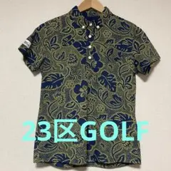 23区GOLF 花柄　サイズII ネイビー　ゴルフ