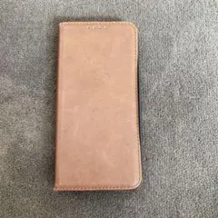 ブラウン 手帳型スマホケース カードポケット付き　中古品