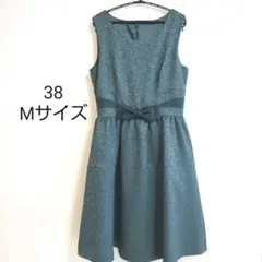 華やか♡パーティードレス ワンピース M 冠婚葬祭 発表会 ダークグリーン