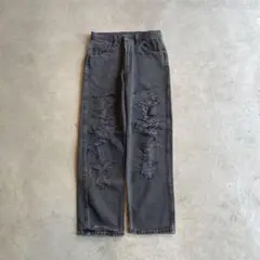 90s RASTLER ワイド ブラックデニムパンツ 40/30