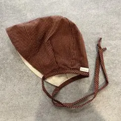 【新品】tiemer サンボンネット　ブラウンチェック