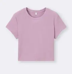 匿名配送　リブミニT ピンク M スタイルアップTシャツ