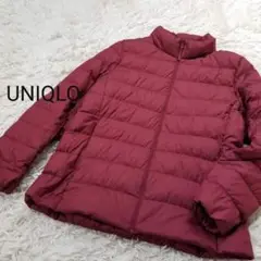 UNIQLOレディースXLウルトラライトダウンジャケット赤系レンガ色