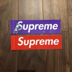SUPREME ステッカー　スマーフ　パープル