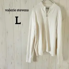 valerie stevens【L】ホワイトカーディガン 柔らか素材冷房対策夏秋