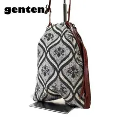 genten ゲンテン チェルキ ショルダーバッグ 総柄 レザー キャンバス genten ゲンテン ショルダーバッグ CERCHI チェルキ ジャガード