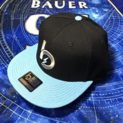 トレバーバウアー BAUER OUTAGE スナップバックキャップ 黒/水色 47 Brand - 【トレバー・バウアー】'47/CAPTAIN/BAUER OUTAGE