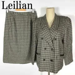 LA3611 レリアン セットアップ ブラック×ホワイト 千鳥格子 シルク13