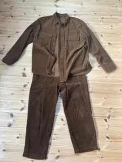 ブラウン コーデュロイパンツ ジャケット　セットアップ