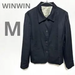 ウィンウィン　ジャケット　ボタン　黒　M シック　裏地