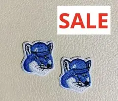 【SALE】キツネ　アイロンワッペン2枚セット(12番×2)