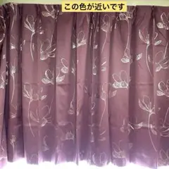 新品カーテン　100×135㌢丈　２枚入　焦茶　ブラウン　箔プリント　銀色　華
