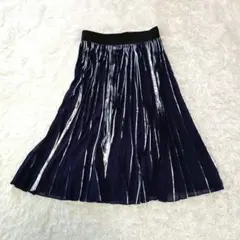 ADORE アドーア シースループリーツスカート シルバーライン 38 日本製