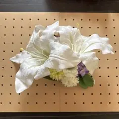 1778. フラダンス　タヒチアン　髪飾り　ヘアクリップ　ハワイ　カサブランカ