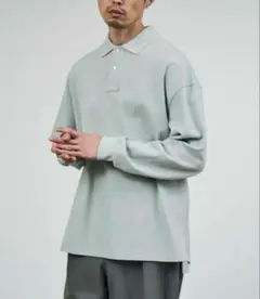 Graphpaper Cotton Pique Jersey L S Polo