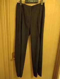 Max Mara ストレートパンツ ワイド ストライプ 黒 ボトムス 美品 38