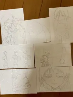 タコピーの原罪　7枚　イラスト　下書き　鉛筆画