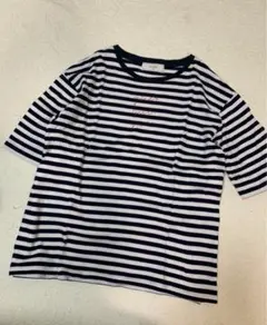 美品♦︎SLOBE IENAプルオーバーボーダートップス日本製ネイビーTシャツ