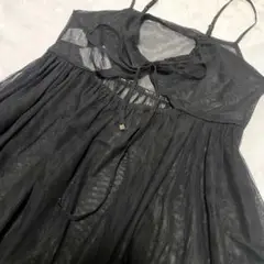 未使用タグ付き GYLE Mサイズ チュールキャミソール ブラック シフォン