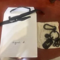 agnès b. ブラックメタル キーホルダー