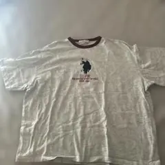 USPA グレー 半袖Tシャツ ポロ馬ロゴ