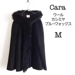 ディノス カーラ カシミヤ混フーデットウールコート フォックスファー Mサイズ