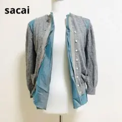 sacai サカイ カシミア 長袖 ニット カーディガン サイズ2