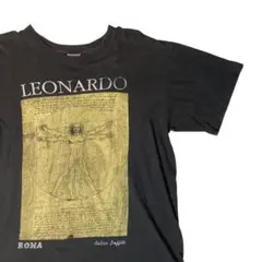 90s レオナルドダヴィンチ　アートtシャツ