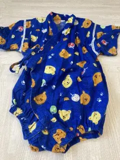 美品 80 ベビー 甚平 くま