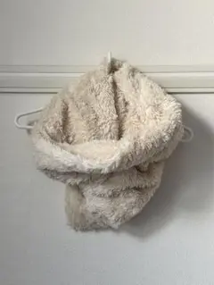 クリーム色 ベージュ　フリース スヌード　マフラー