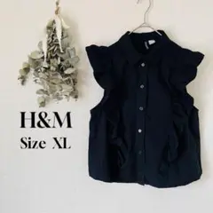エイチアンドエム ( XL ) シャツ ブラウス / ノースリーブ ブラック 黒