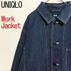 ワーク UNIQLO ユニクロ ストレッチ カバーオール デニムジャケット 古着