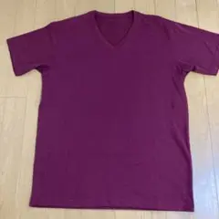 美品　ユニクロ　UNIQLO Tシャツ ボルド- ワインレッド