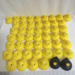 アヒル ソフビ 50個 黄色 黒 アヒル風呂 お風呂 おもちゃ アヒル たくさん