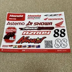 Honda アジアドリームレーシング ステッカー