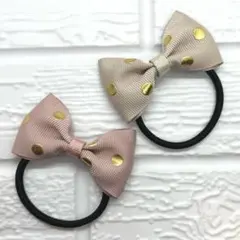 【360】ハンドメイド　グログランリボンのヘアゴム