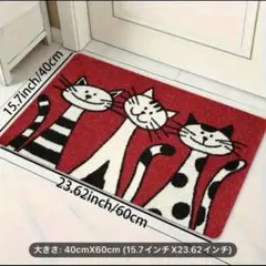 【新品未使用品】猫柄キッチンマット　玄関マット　バスマット
