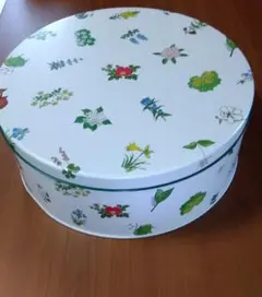 六花亭　大きな缶　グリーン缶　菓子保存缶