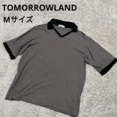 TOMORROWLAND　メンズ　半袖ポロシャツ　スキッパー　異素材　5分丈　М