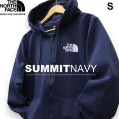 SUMMIT NAVY◇ノースフェイス パーカー フルジップ/ot4661S