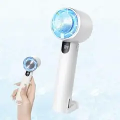 ♥♥大特価♥ ハンディファン 白 扇風機 USB充電 急速冷却 電池残量表示